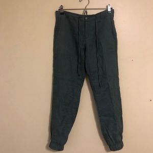 Green Linen Pants
